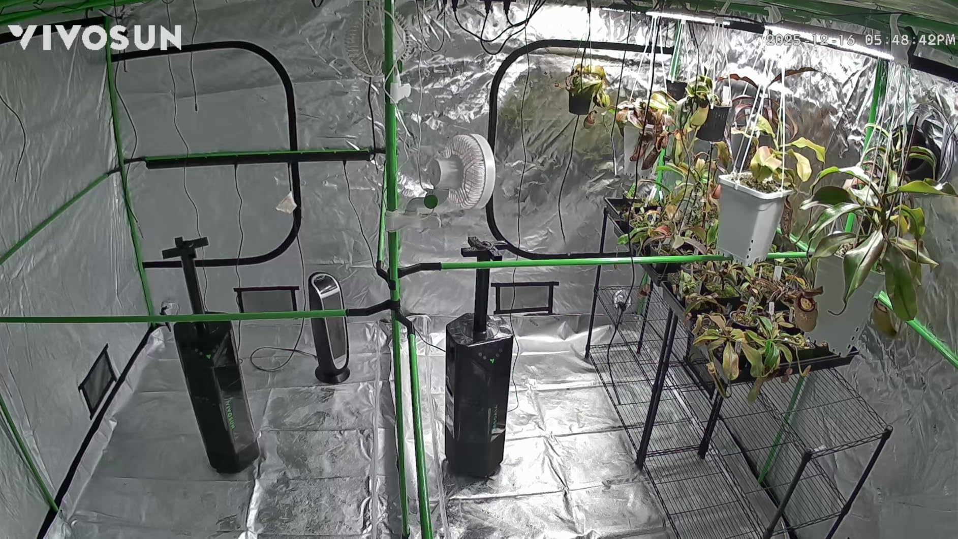 VIVOSUN P448 Advance PRO Grow Tent 4x4, with Thick 1 inch Poles, Strengthened High Reflective Mylar Oxford Tent, Extra Hanging Bars & High CFM Kit 48