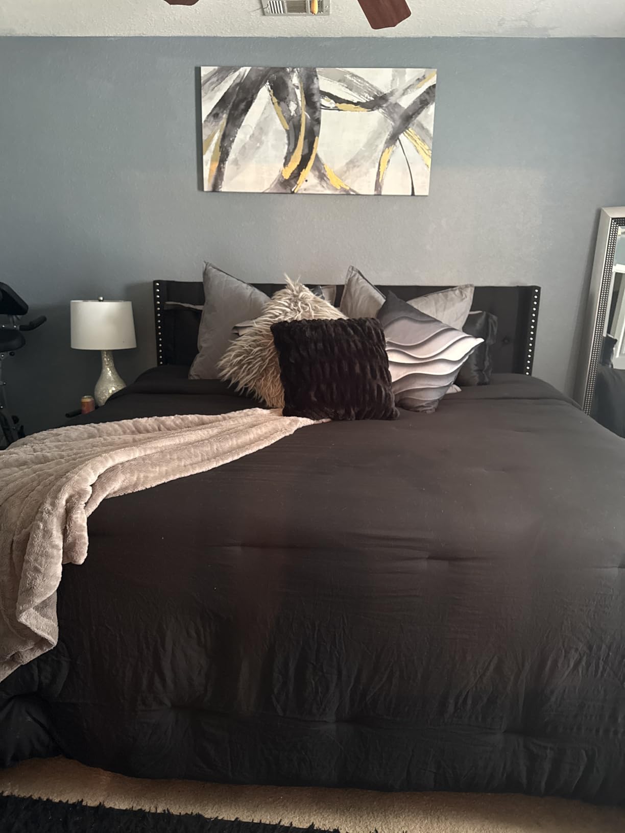 Bedsure Queen Comforter Set, Beige Soft Prewashed Bedding for All Seasons, 3 Pieces GentleSoft Bed Set, 1 Lightweight Comforter (90x90) and 2 Pillowcases (20x26) customer photo 2