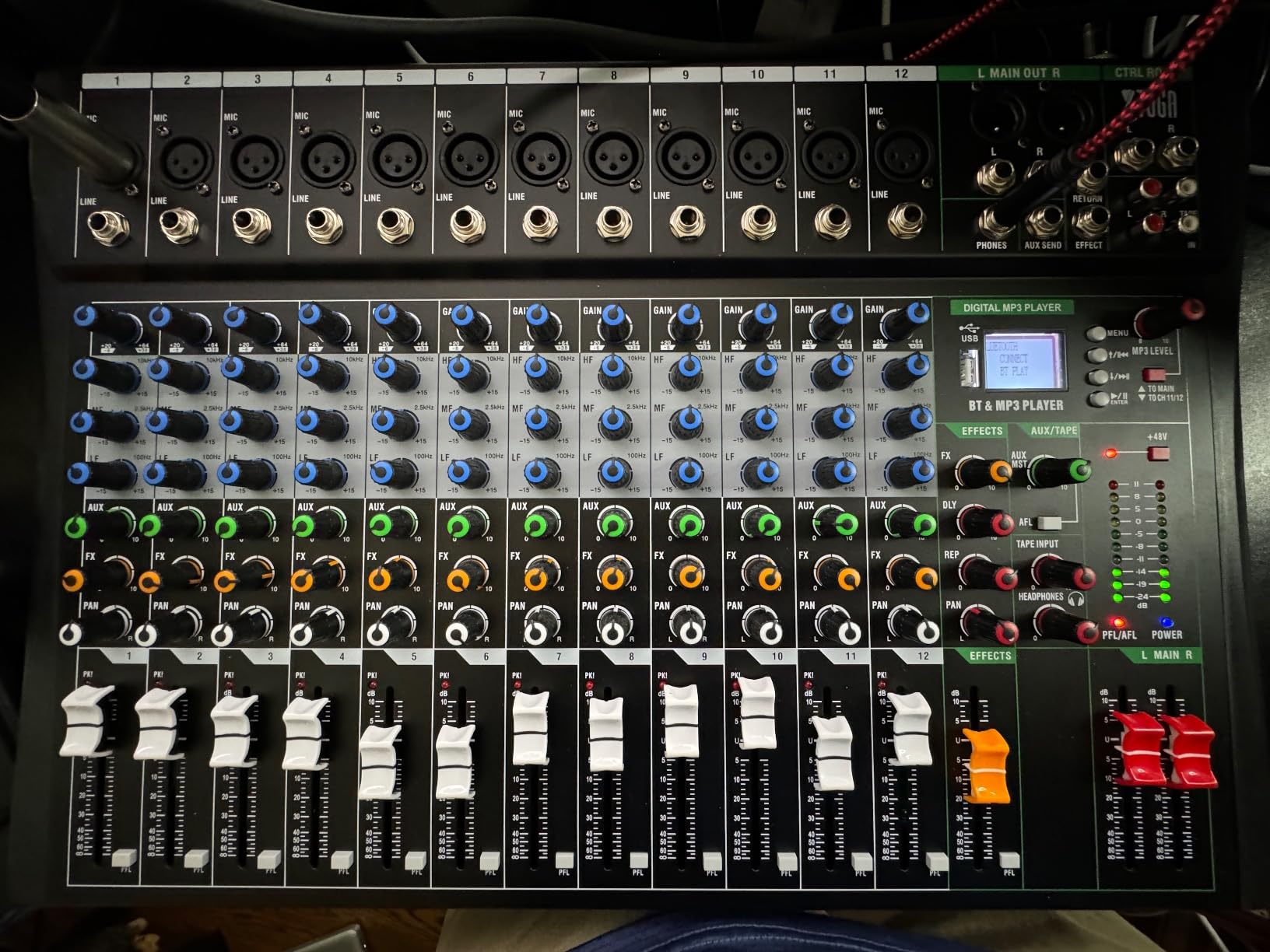 XTUGA 16 Channel Audio Mixer, Professional Sound Board Mixer, DJ Mixing Console System Audio Interface,48V Phantom Digital Effect for PC Podcast Studio Karaoke Streaming Live Recording(CT160) customer photo 2