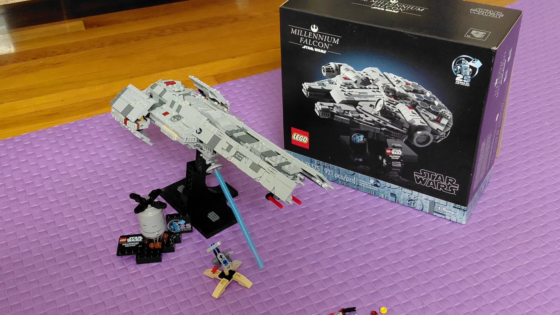 LEGO Star Wars Millennium Falcon 25th Anniversary Collectible - DIY Building Set for Adults, Men & Women, Ages 18+ - A New Hope Model with Display Stand - Star Wars Gift - 75375 customer photo 1