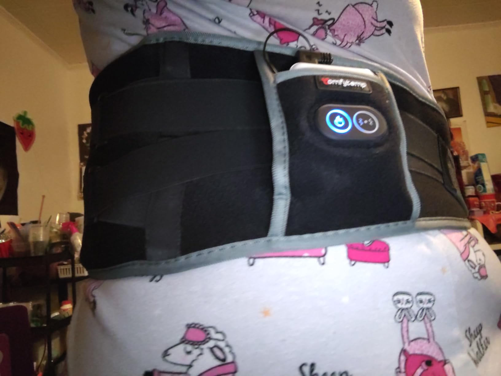 Comfytemp Cordless Heating Pad with Massager for Back, Birthday Gifts for Women Men, FSA Eligible HSA Portable Lower Back Massager Rechargeable Wireless Electric, Mom Dad Seniors 3 Heat 30mins Off customer photo 2
