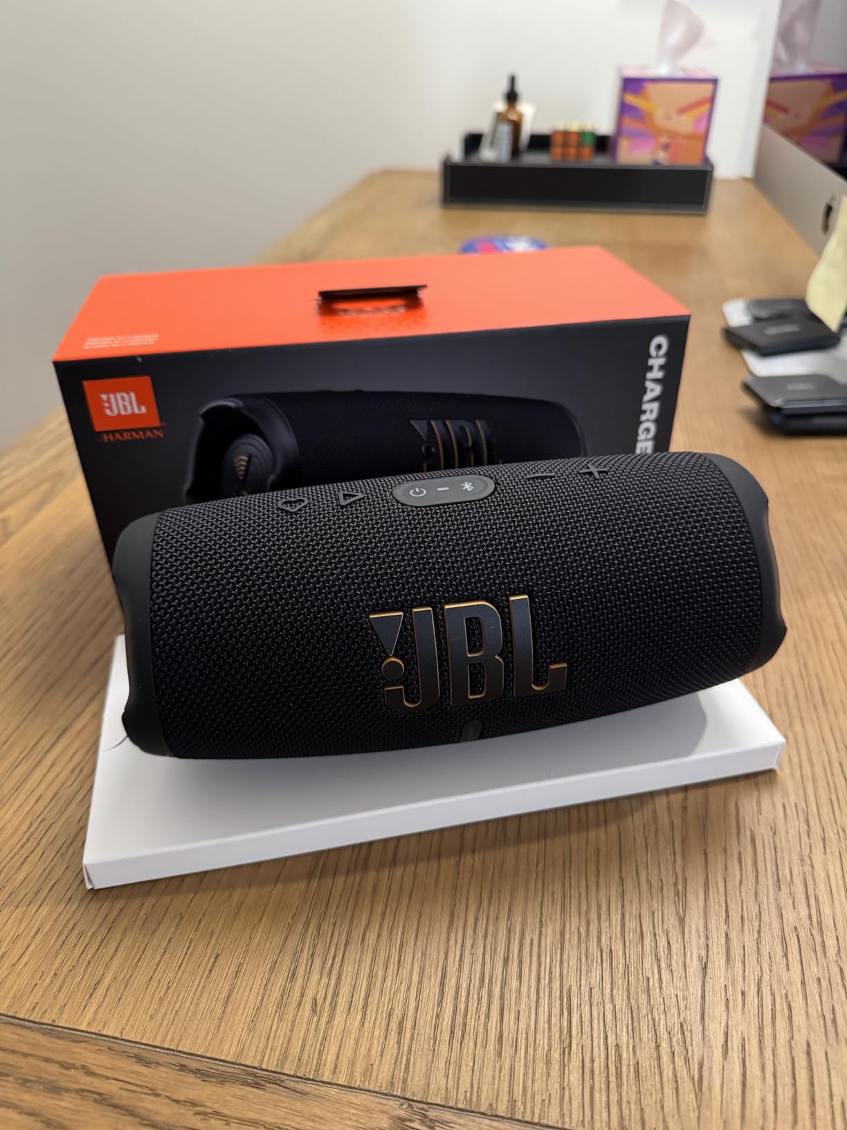 JBL Charge 5 Wi-Fi - Portable Wi-Fi and Bluetooth Speaker - Black customer photo 1