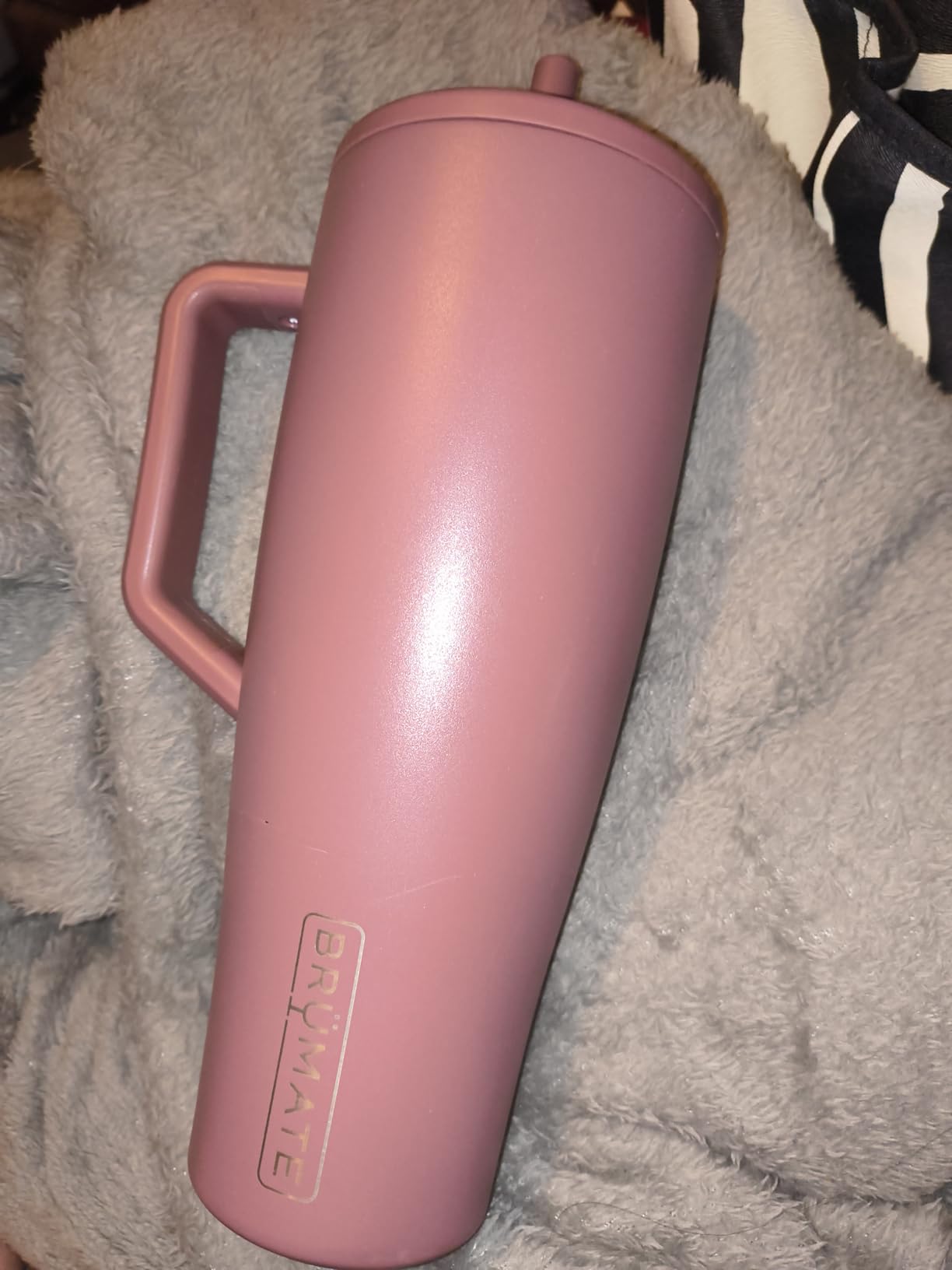 BrüMate Era 40 oz Tumbler with Handle and Straw | 100% Leakproof Insulated Water Bottle Tumbler with Lid and Flexible SoftSip Straw | Made of Stainless Steel | Cup Holder Friendly | 40oz (Rose Taupe) customer photo 2