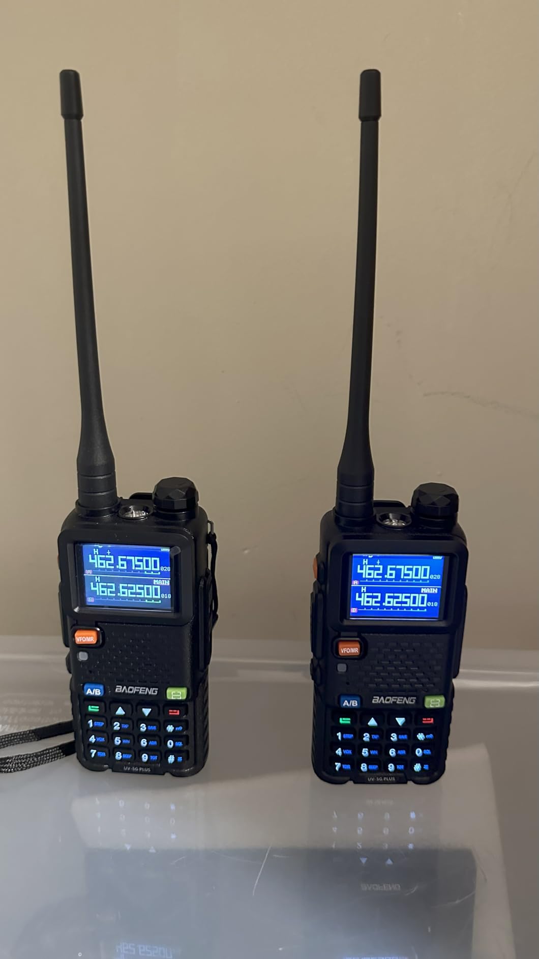 BAOFENG UV-5G Plus GMRS Handheld Radio, 999 CHs Chirp Compatible, 2 Pack, Long Range Repeater Capable, USB-C 2500mAh Rechargeable, for Camping Off-Road Trips, 15.5 in Antenna, Programming Cable customer photo 1