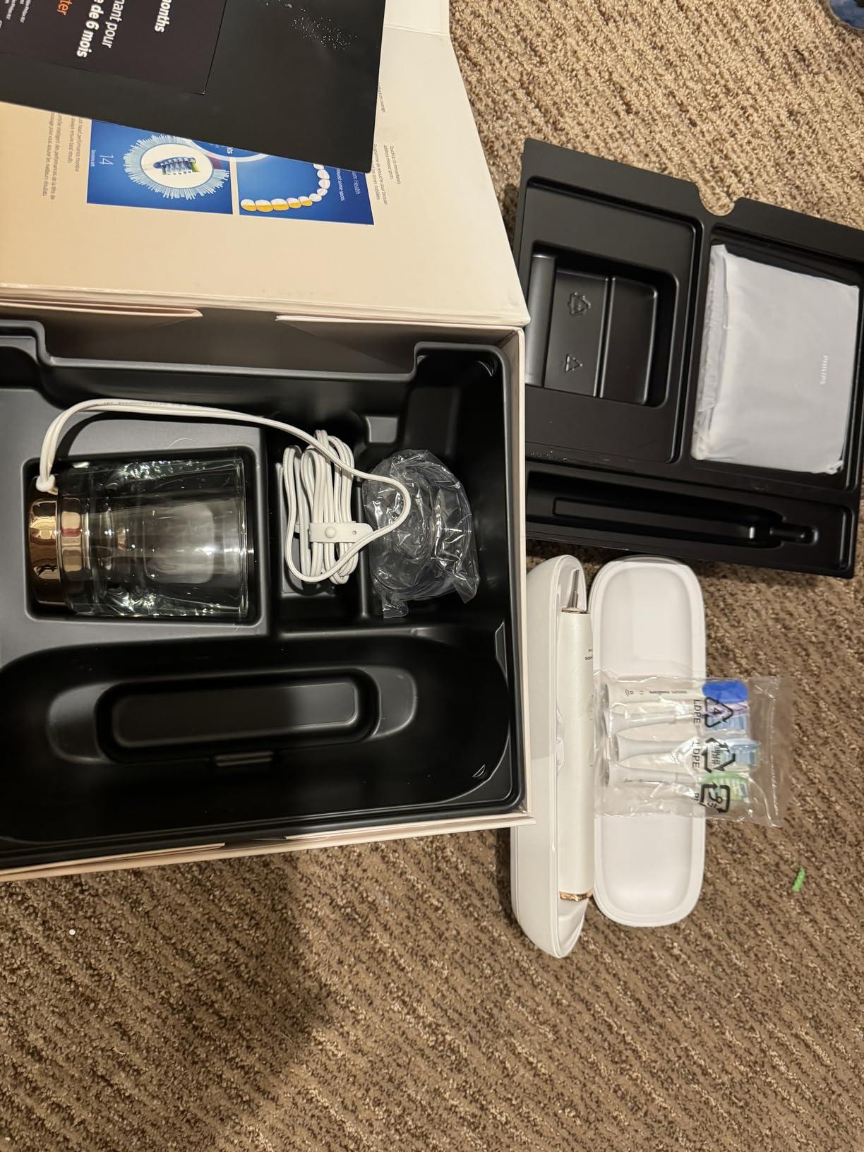 Philips Sonicare DiamondClean Smart 9750 Electric Toothbrush - Sonic Toothbrush with App, Pressure Sensor, 15 Brushing Settings, Replacement Reminder, USB Charging Travel Case, Lunar Blue, HX9954/74 customer photo 1