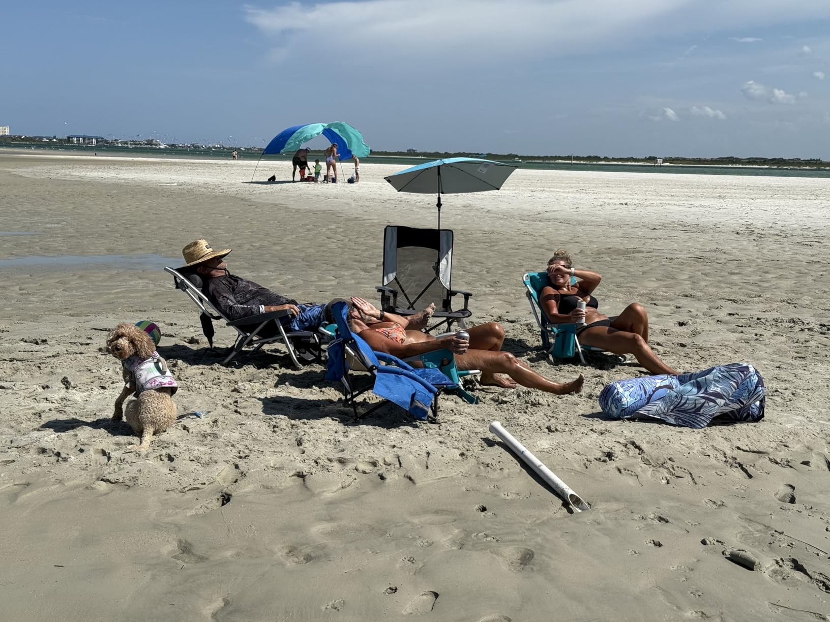 #WEJOY Beach Chair for Adults, Reclining Adjustable Position, Lay Flat Lightweight Folding Portable Aluminum Chair with Backpack Straps, Padded headrest, Heavy Duty 400 lbs Lawn Chair for Beach, Sand customer photo 2