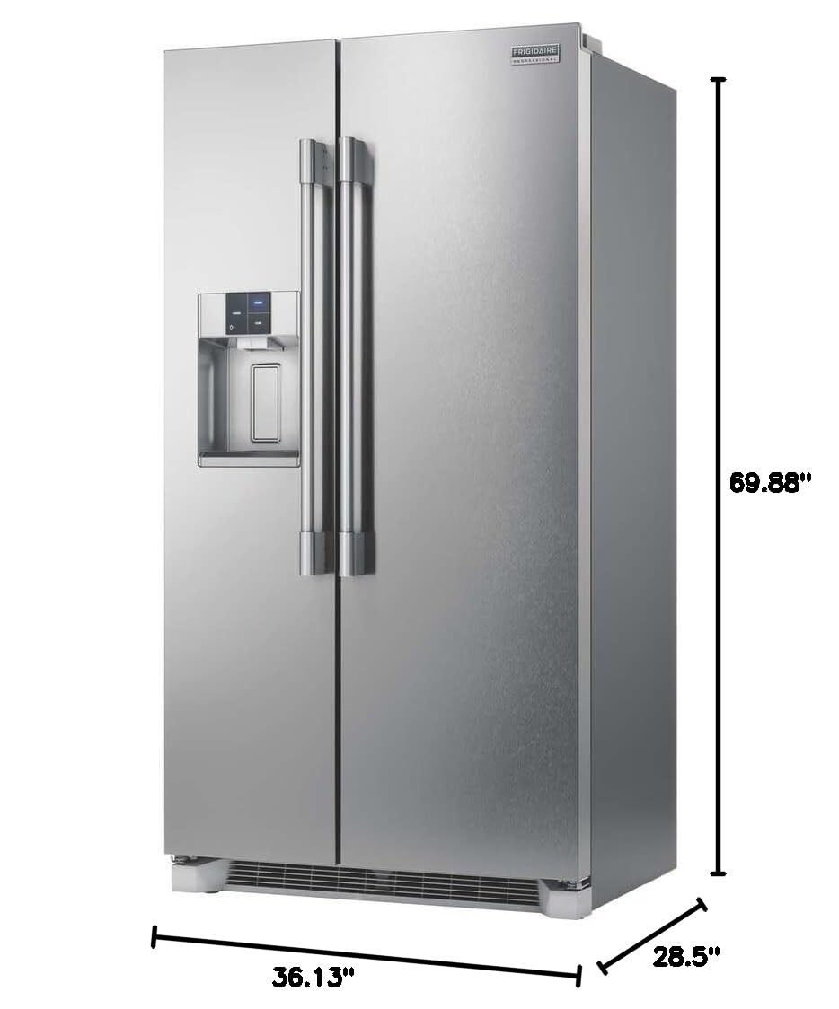 Professional 36 in. 22.3 cu. ft. Counter Depth Side-by-Side Refrigerator in Stainless Steel with CrispSeal Technology customer photo 1