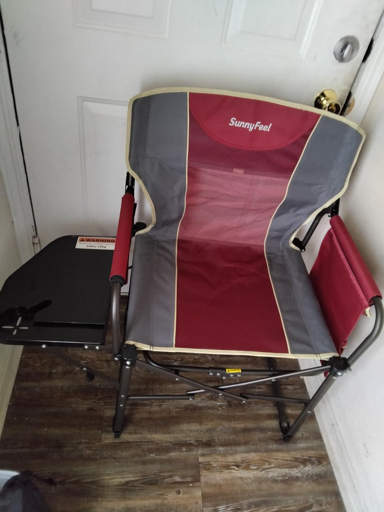 SUNNYFEEL Oversized Camping Directors Chair 500 LBS Heavy Duty, Portable Folding Chair with Side Table, Pocket for Beach, Fishing, Trip, Picnic, Lawn, Concert Outdoor Foldable Camp Chairs customer photo 2