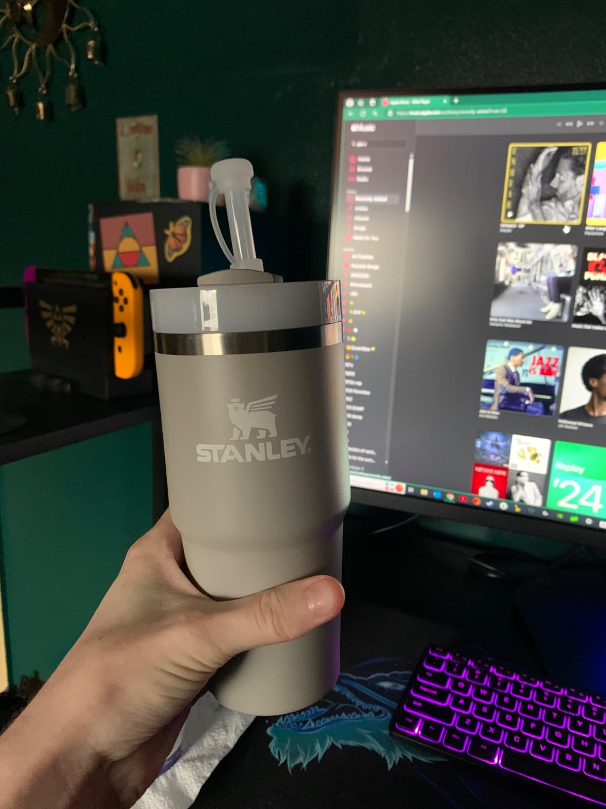 Stanley Quencher H2.0 Tumbler with Straw 14 oz | Flowstate 3-Position Lid | Cup Holder Compatible for Travel | Insulated Stainless Steel Cup | BPA-Free | Ash customer photo 1