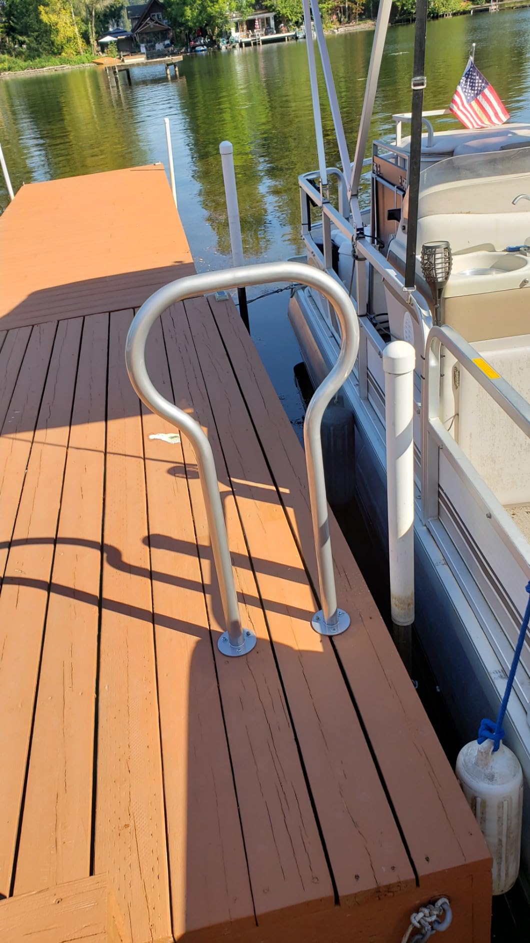 Boat Dock Boarding handrail, Safety Grab bar/Hand Railing for Marina, Dock, Deck, Boat, hot tub (37.4