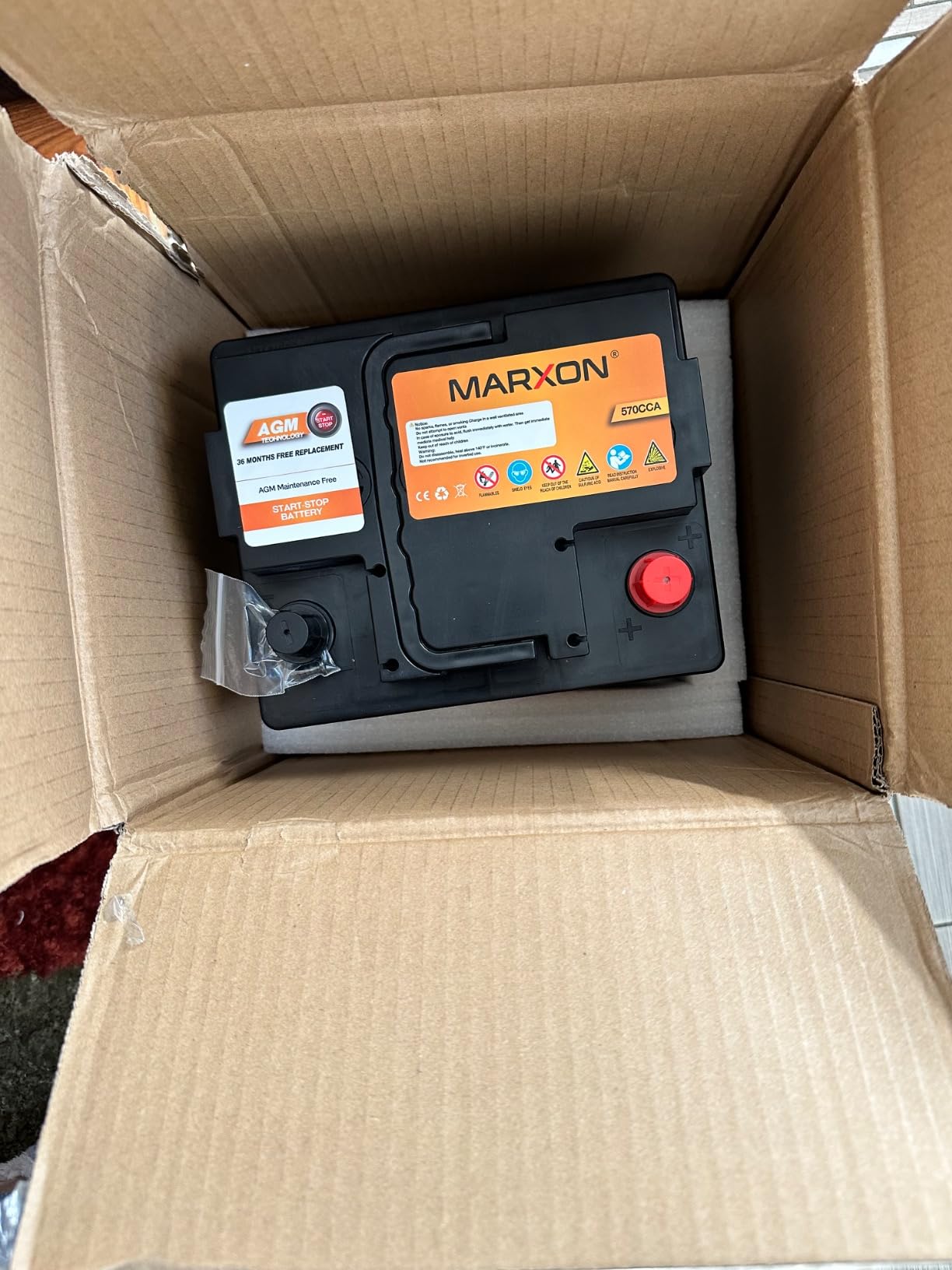 MARXON Group 34 Start and Stop Car Battery 12v 55AH 650CCA AGM BCI34 Maintenance Free Automotive Replacement Batteries customer photo 2