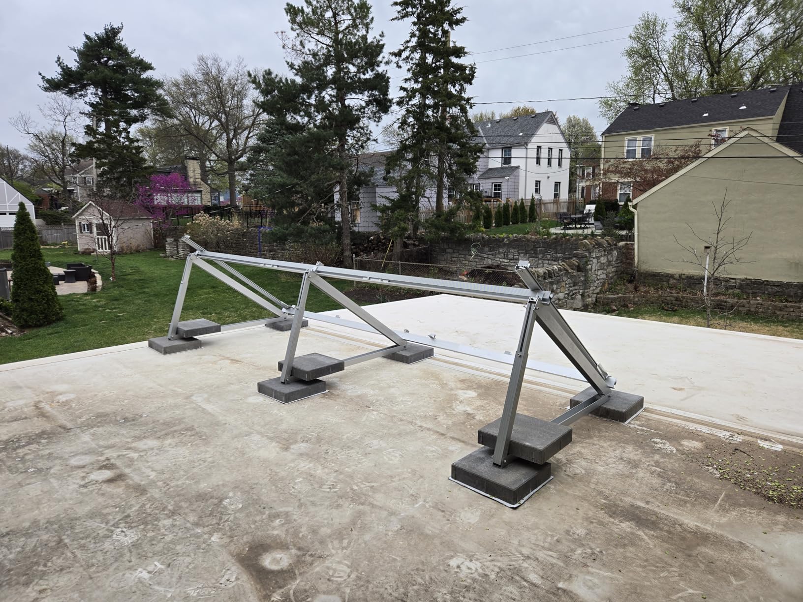 Solar Panel Mounting Brackets Kit System Adjustable 30°~45° Aluminum Alloy Tilt Ground Mounted Bracket Rust Free Sturdy for 1-4pcs Solar Panels customer photo 1