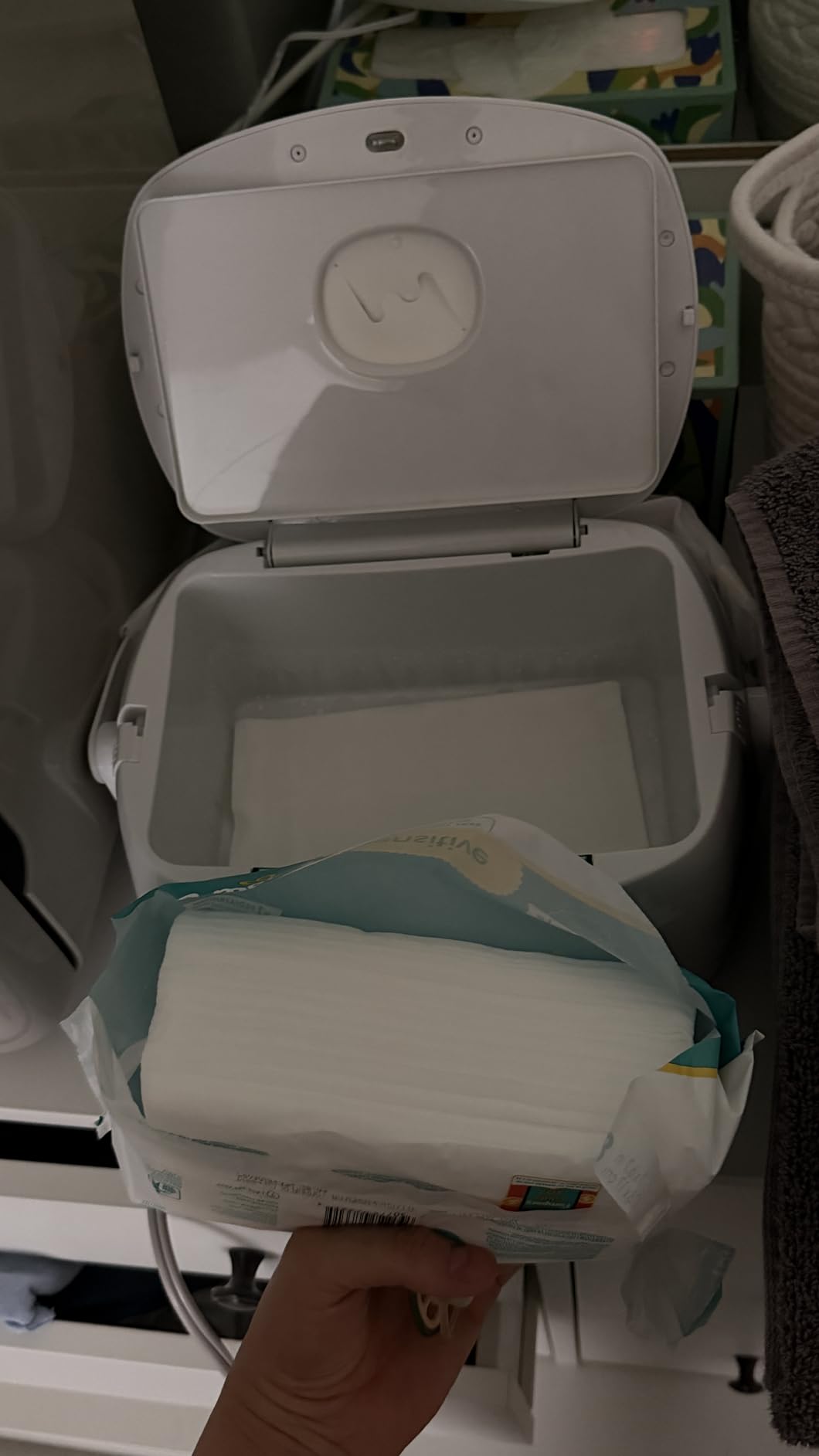 Hiccapop Portable Baby Wipe Warmer, Baby Wipes Warmer for Babies Includes 2 Power Bases, Diaper Wipe Warmer with Changing Light customer photo 1