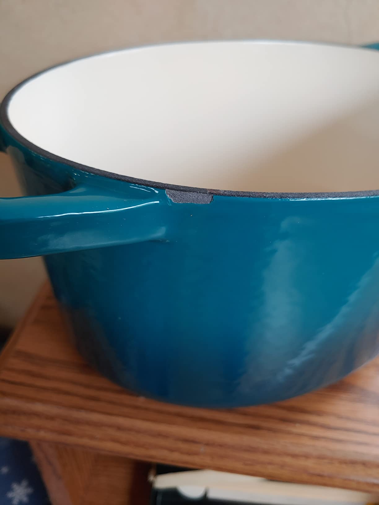 Crock Pot Artisan 6-Quart Round European Enameled Cast Iron Dutch Oven Pot With Lid - Teal Ombre customer photo 1