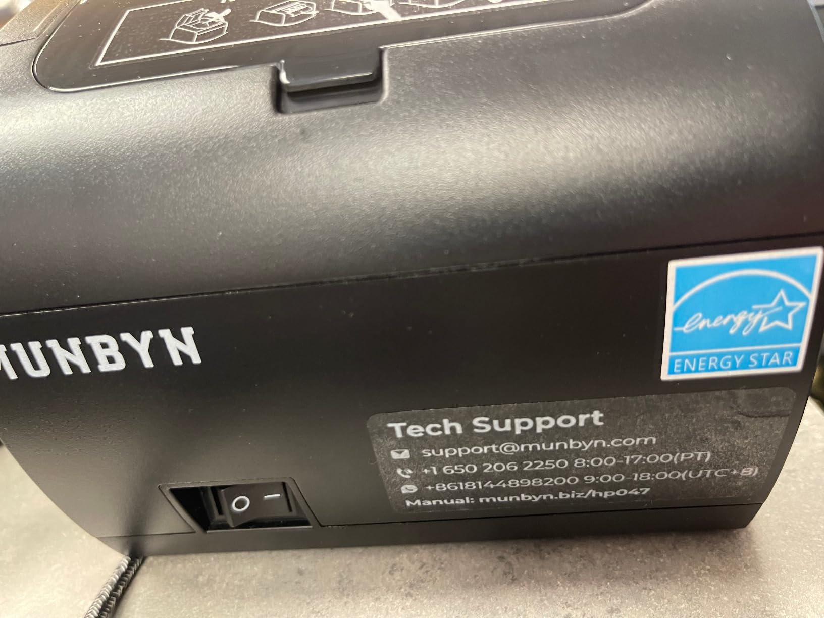 MUNBYN Bluetooth Thermal Receipt Printer 80mm White USB Serial Ethernet | Compatible with Android Windows PC and iOS, does not Support PayPal DoorDash Grubhub, P047 POS Printer for Business Black customer photo 1