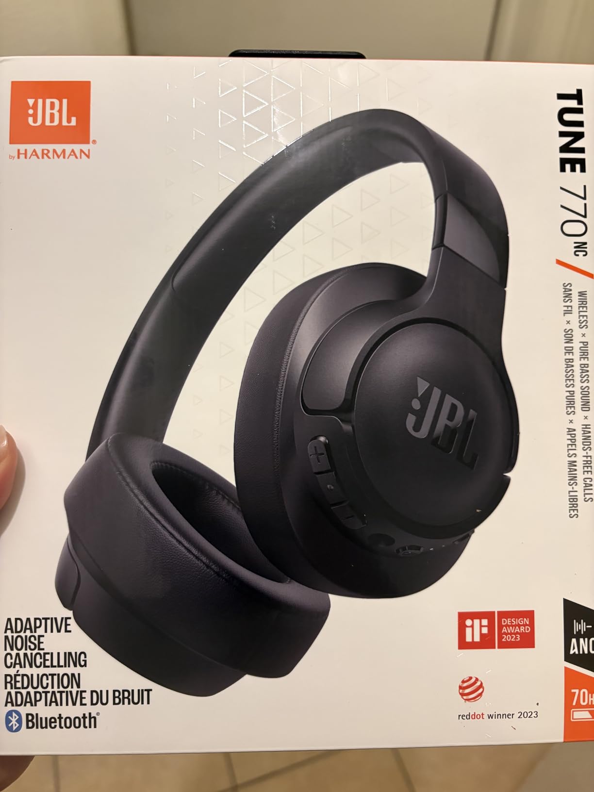 JBL Tune 770NC - Adaptive Noise Cancelling with Smart Ambient Wireless Over-Ear Headphones, Bluetooth 5.3, Up to 70H Battery Life with Speed Charge, Lightweight, Comfortable & Foldable Design customer photo 2