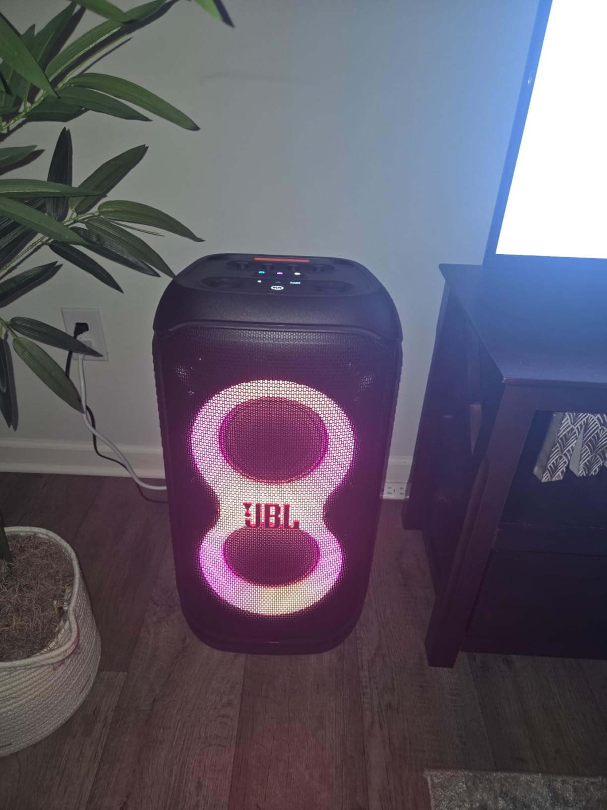 PartyBox Stage 320 - Portable Party Speaker with Telescopic Handle & Wide, Sturdy Wheels, Powerful JBL Pro Sound, Futuristic lightshow, Up to 18 Hours of Play time, Splash Proof (Black) customer photo 1