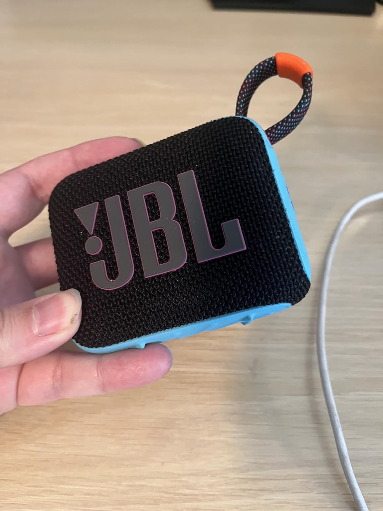 Go 4 - Ultra-Portable, Waterproof and Dustproof Bluetooth Speaker, Big JBL Pro Sound with Punchy bass, 7-Hour Built-in Battery, Made in Part with Recycled Materials (White) customer photo 1