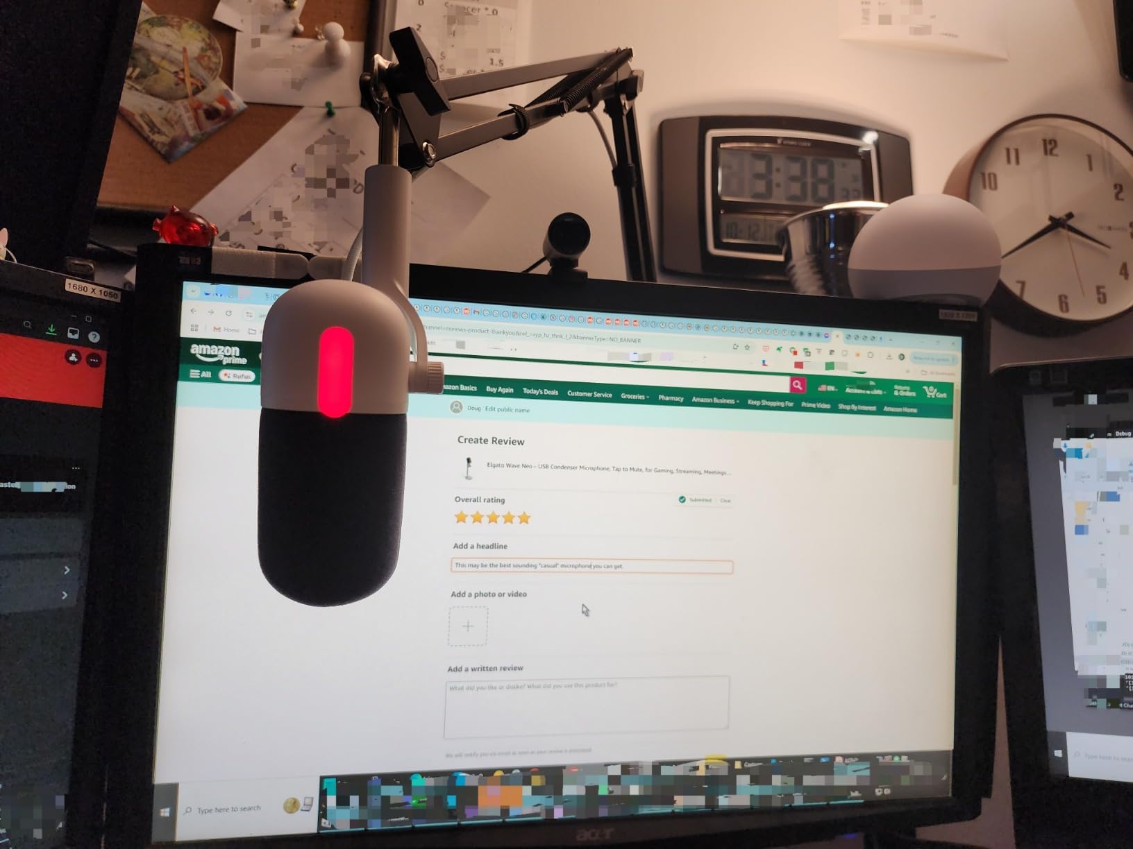 Elgato Wave Neo - USB Condenser Microphone, Tap to Mute, for Gaming, Streaming, Meetings, Voice Recording on Teams/Zoom/OBS/Twitch/YouTube & more, Plug-'n-Play, Works on Laptop, PC, Mac, iPad, iPhone customer photo 1