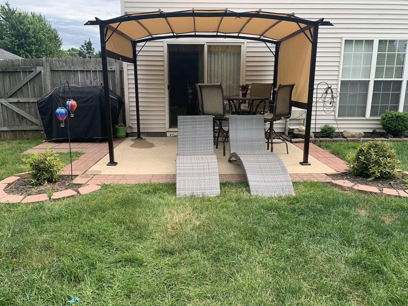 AECOJOY Pergola 9' x 12' Outdoor Pergolas, Pergolas and Gazebo Clearance, Retractable Metal Pergola with Sun Shade Canopy for Patio, Backyard, Garden customer photo 1