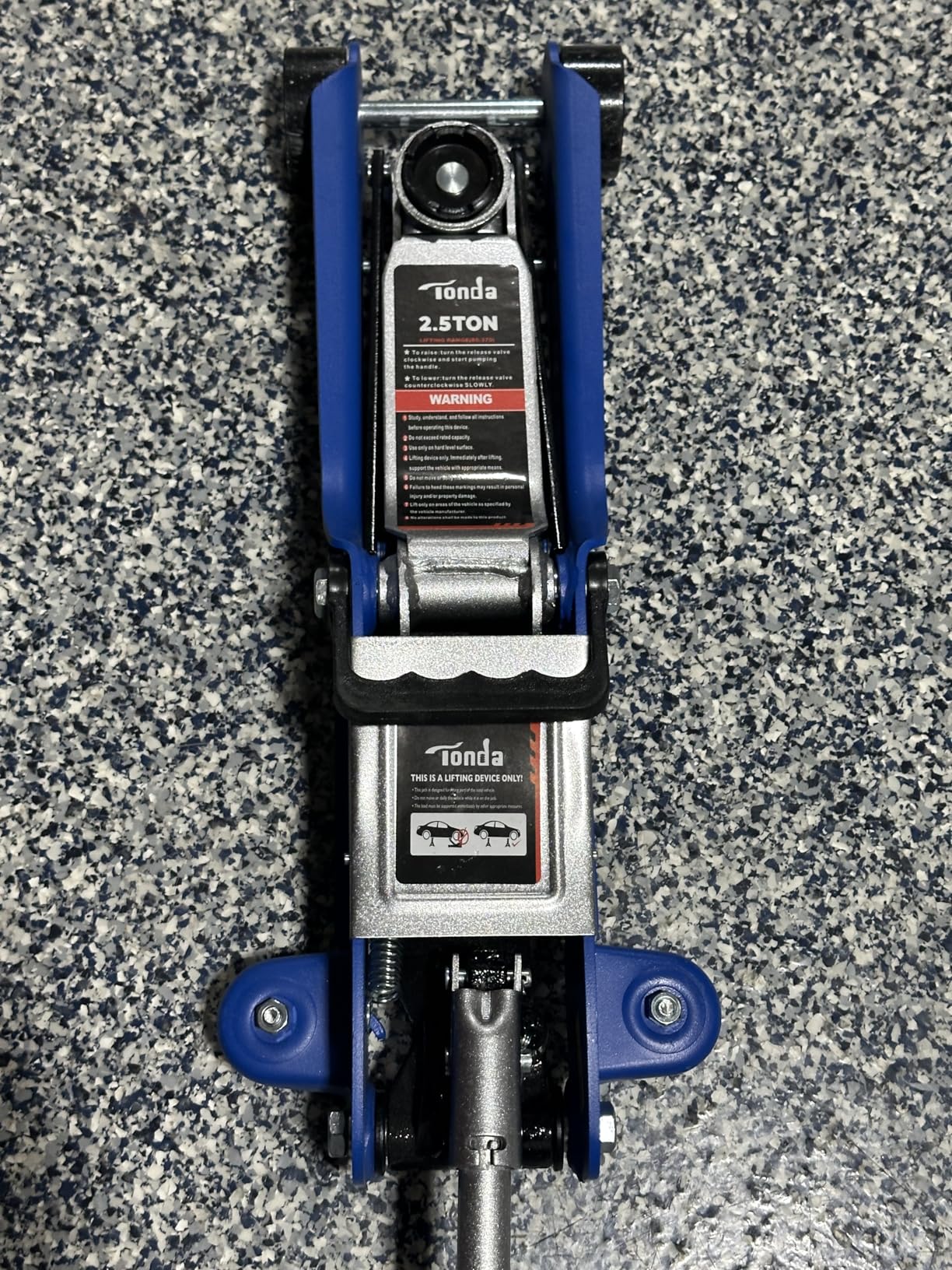 TONDA Low Profile Car Jack, 2.5 Ton (5,000 lb) Hydraulic Trolley Floor Jack for Garage, Home, Shop, Lifting Range 3.35