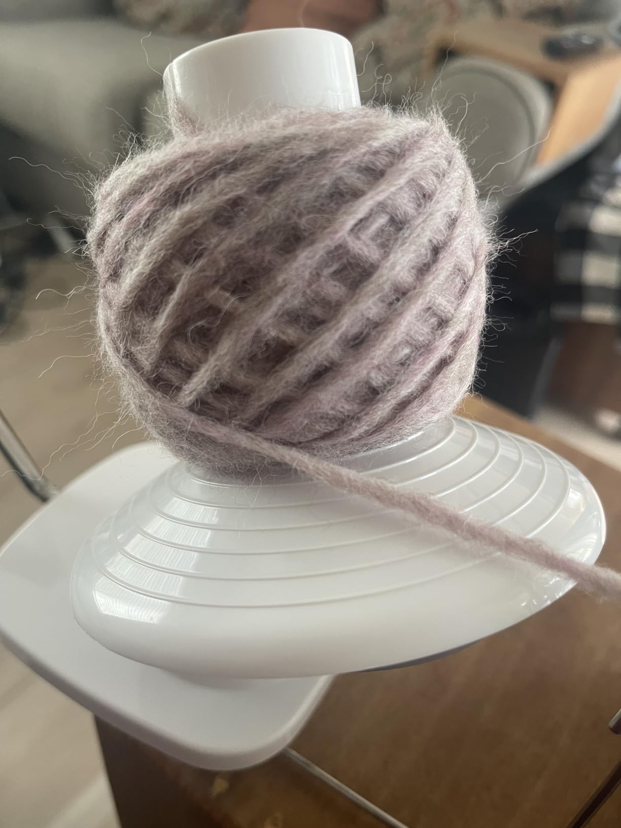 SPEENSUN Yarn Winder, Yarn Winder for Crocheting, 3.5 OZ Easy-to-Install and Efficiently Yarn Ball Winder with Lower Noise, Yarn Spinner for Crochet and Knitting Lover for Yarns Below Size 5 customer photo 2