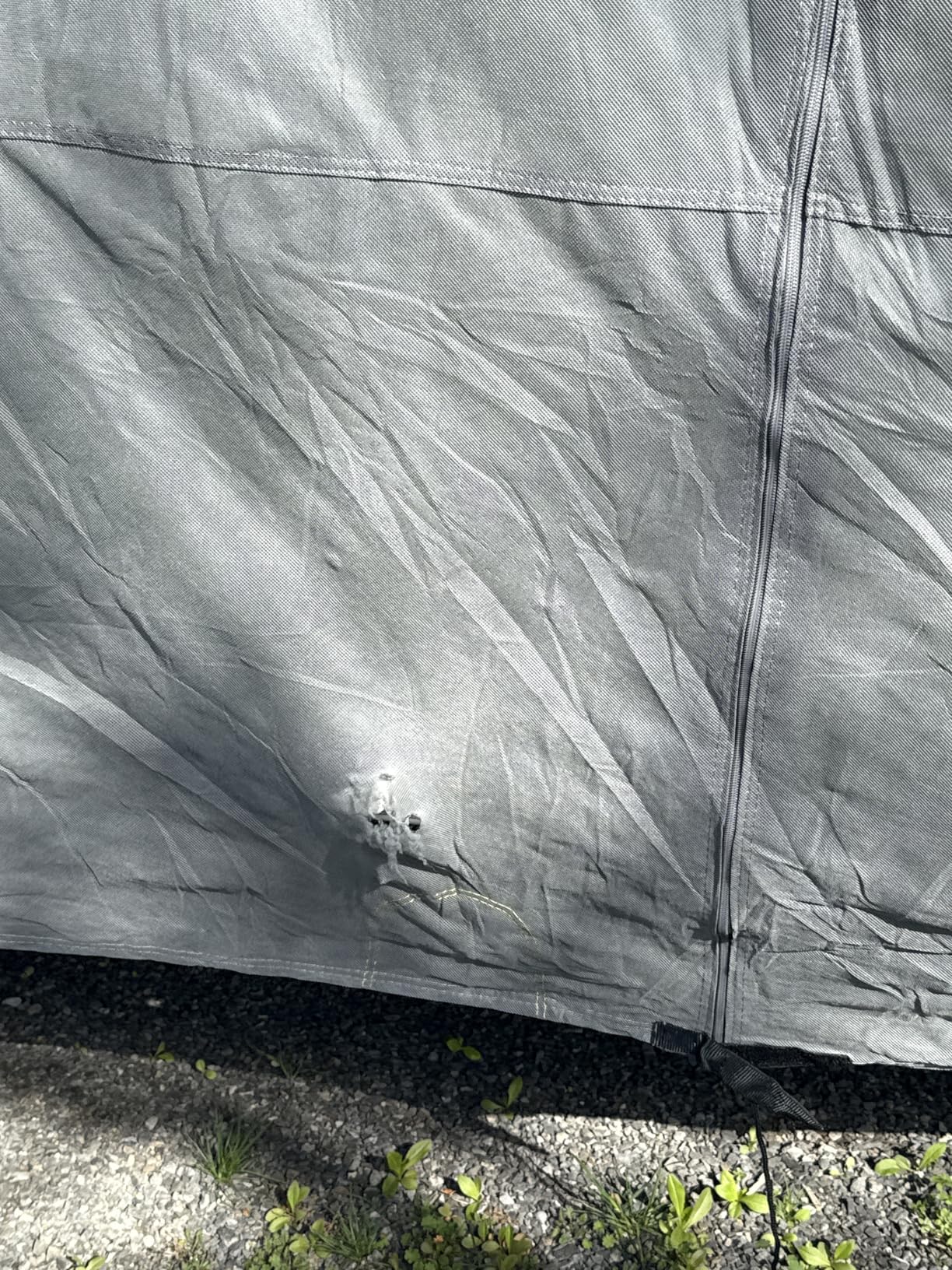 RVMasking Travel Trailer RV Cover 28-31ft, 7 Layers Extra-Thick Camper Cover Waterproof Windproof for Toy Hauler with 4 Tire Covers & Tongue Jack Cover, Durable Trailer Cover for RVs, Medium Gray customer photo 1