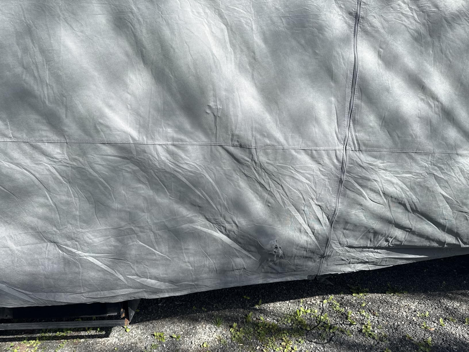 RVMasking Travel Trailer RV Cover 28-31ft, 7 Layers Extra-Thick Camper Cover Waterproof Windproof for Toy Hauler with 4 Tire Covers & Tongue Jack Cover, Durable Trailer Cover for RVs, Medium Gray customer photo 2