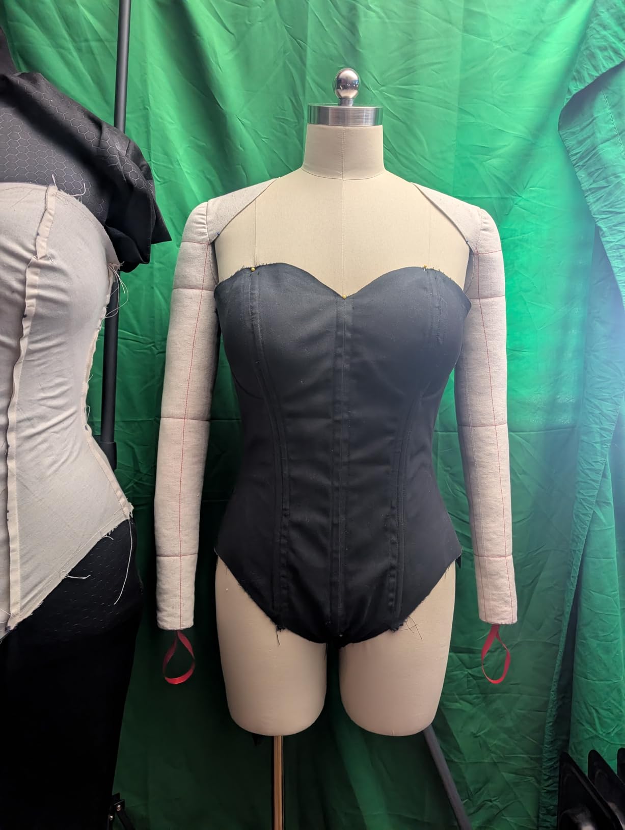 Female Dress Model Torso Body Clothing Forms, Size 8 Professional Dress Form for Tailor Design, Sewing Mannequin Foam Body for Pinning, Soft Long Sleeve Sewing Arms (with Arms Beige, 8) customer photo 2