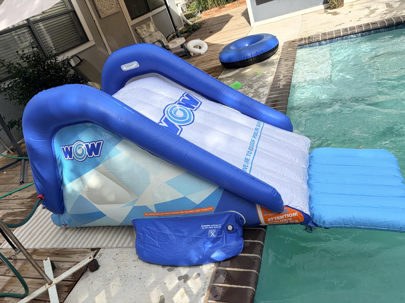 Wow Sports Cascade Inflatable Pool Slide - Blow Up Waterslide - Built-in Water Sprinkler - for Kids & Adults customer photo 2