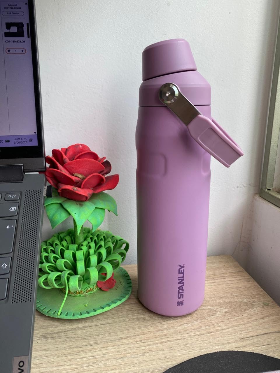 Stanley IceFlow Fast Flow Water Bottle 36 oz | Angled Spout Lid | Lightweight and Leakproof for Travel and Sports | Insulated Stainless Steel | BPA-Free | Lilac customer photo 1