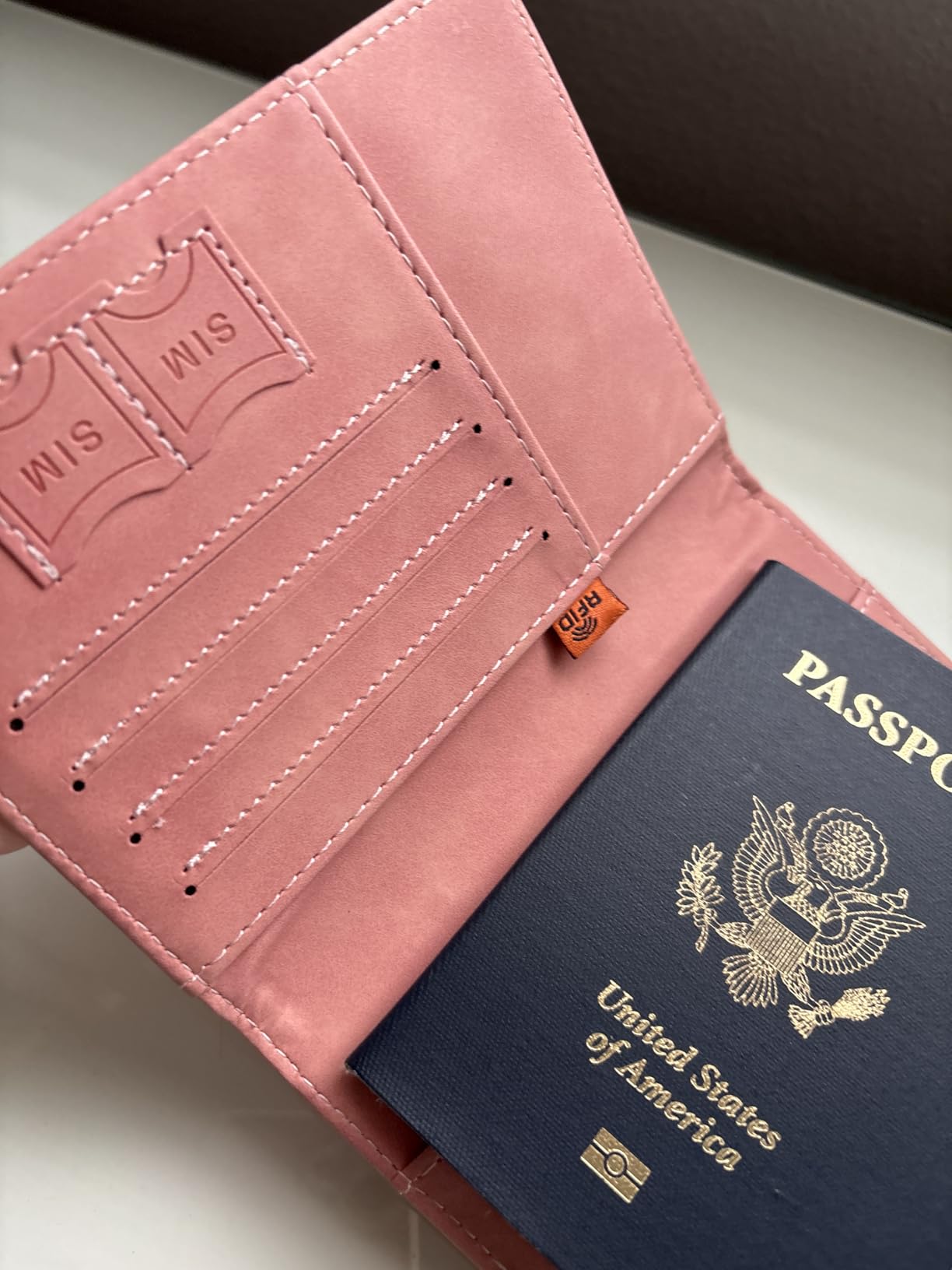 Passport Holder for Travel Essentials, Passport Wallet Cover Case for Travel Must Haves Accessories, Passport Book Holders for Women and Men (Black) customer photo 2