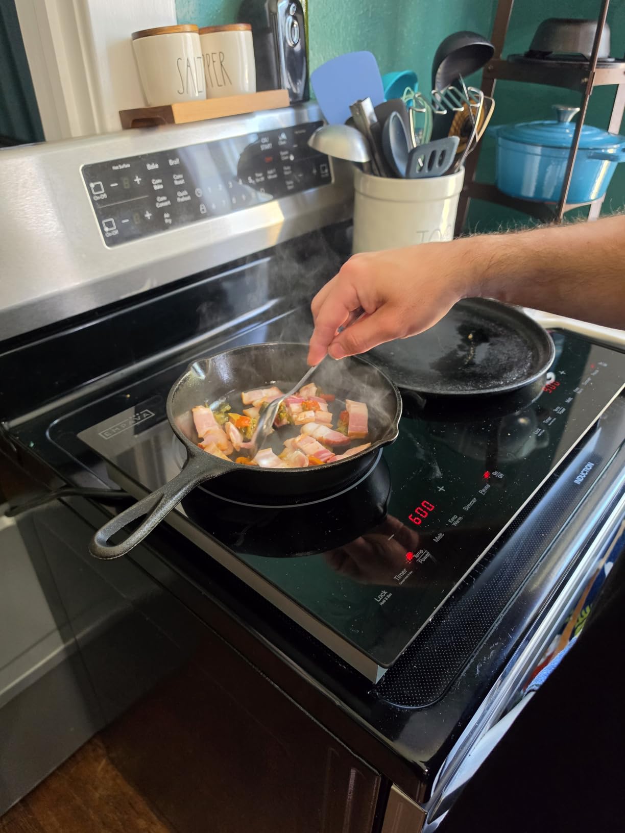 Empava Double/Dual Induction Cooktop 2 Burner, Shatter-proof Flat Glass Top, 18 Levels from 120F to 460F, 3 Preset Mode, Built-in/Countertop, 110~120 Volt Plug in Electric Stove for Kitchen, RV customer photo 1