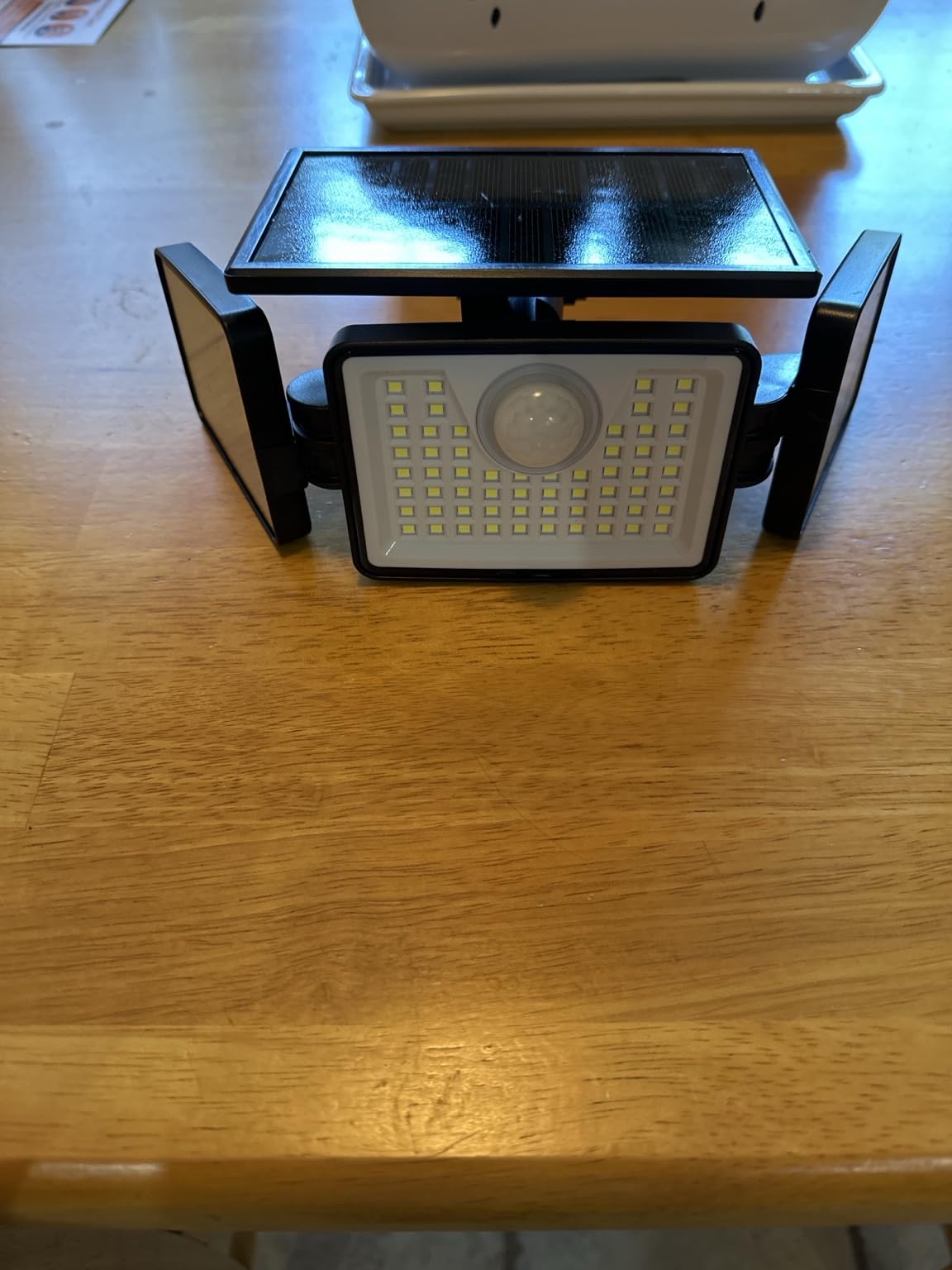 daphino 2500LM Solar Lights Outdoor with Motion Sensor,3 Head 270° Wide Angle Street Area Lights, IP65 Waterproof Security Lighting with 3 Modes(Non-Remote,2 Pcs) customer photo 2