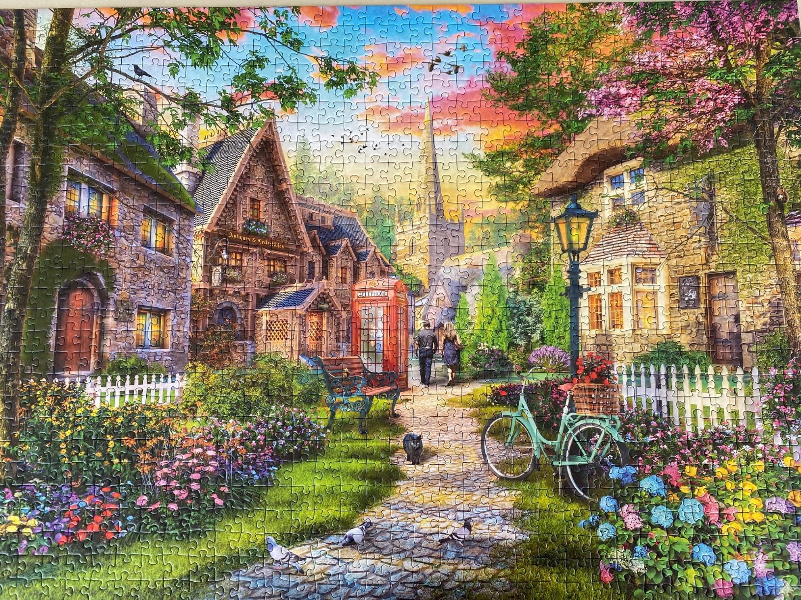 Ravensburger - Church Lane - 1000 Piece Jigsaw Puzzle - Charming English Village Church - Bright, Peaceful Imagery - Frameable - Premium Quality - Puzzles for Adults customer photo 2