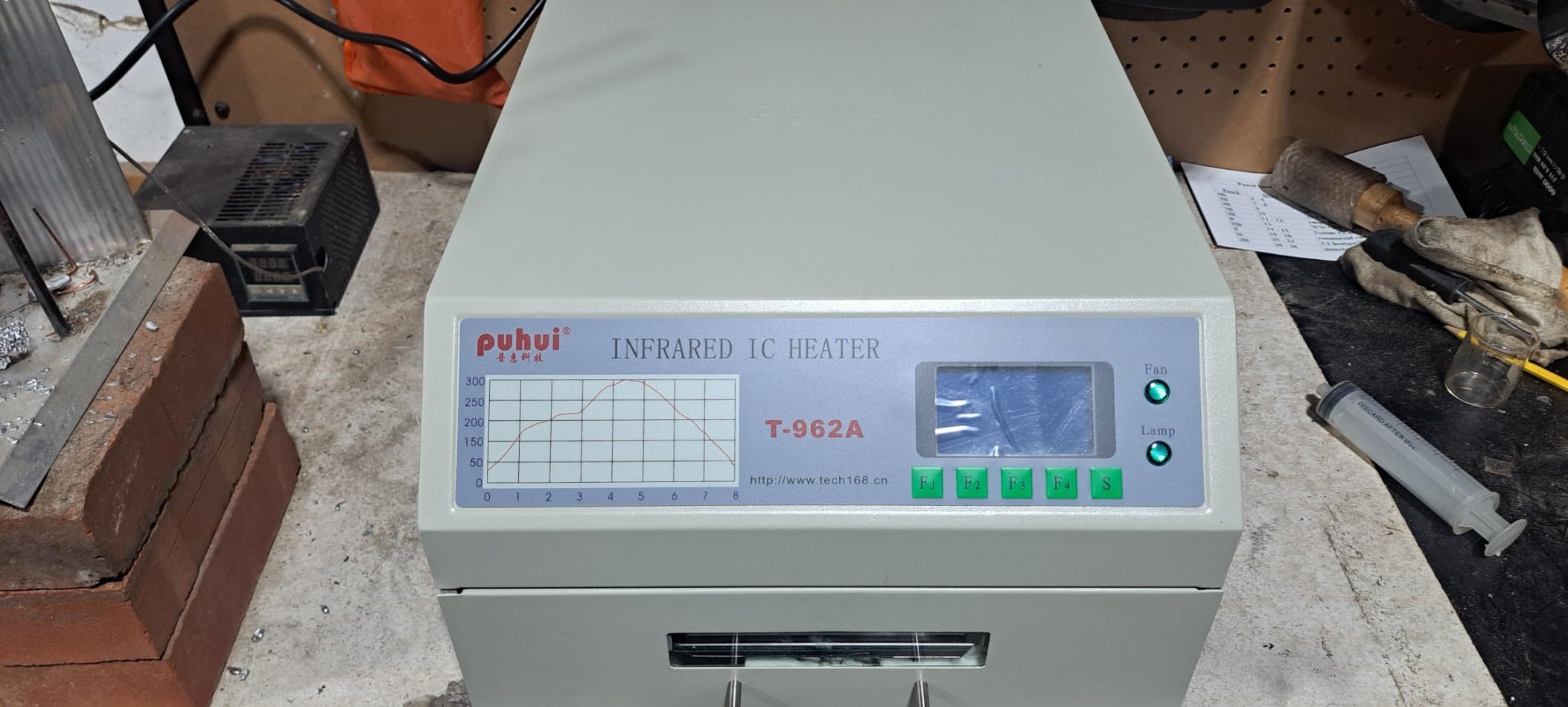 INTBUYING 110V Reflow Oven T962A 1500W Micro-computer Control Reflow Soldering Machine with 11.8x12.6 Inch Soldering Area Drawer Type Lead Infrared IC Heater customer photo 1