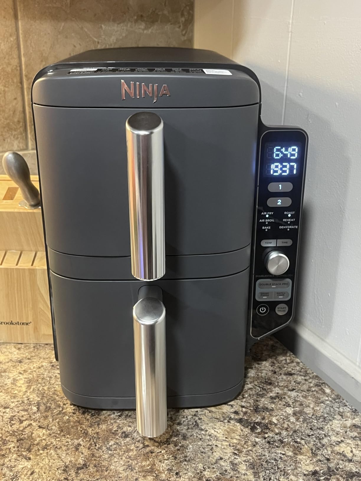Ninja DoubleStack XL Smart Air Fryer, 2-Basket, 10 QT, 6-in-1, DoubleStack Technology Cooks 4 Foods at Once, Space Saving Design, Air Fry, Broil, Bake SL451 customer photo 1