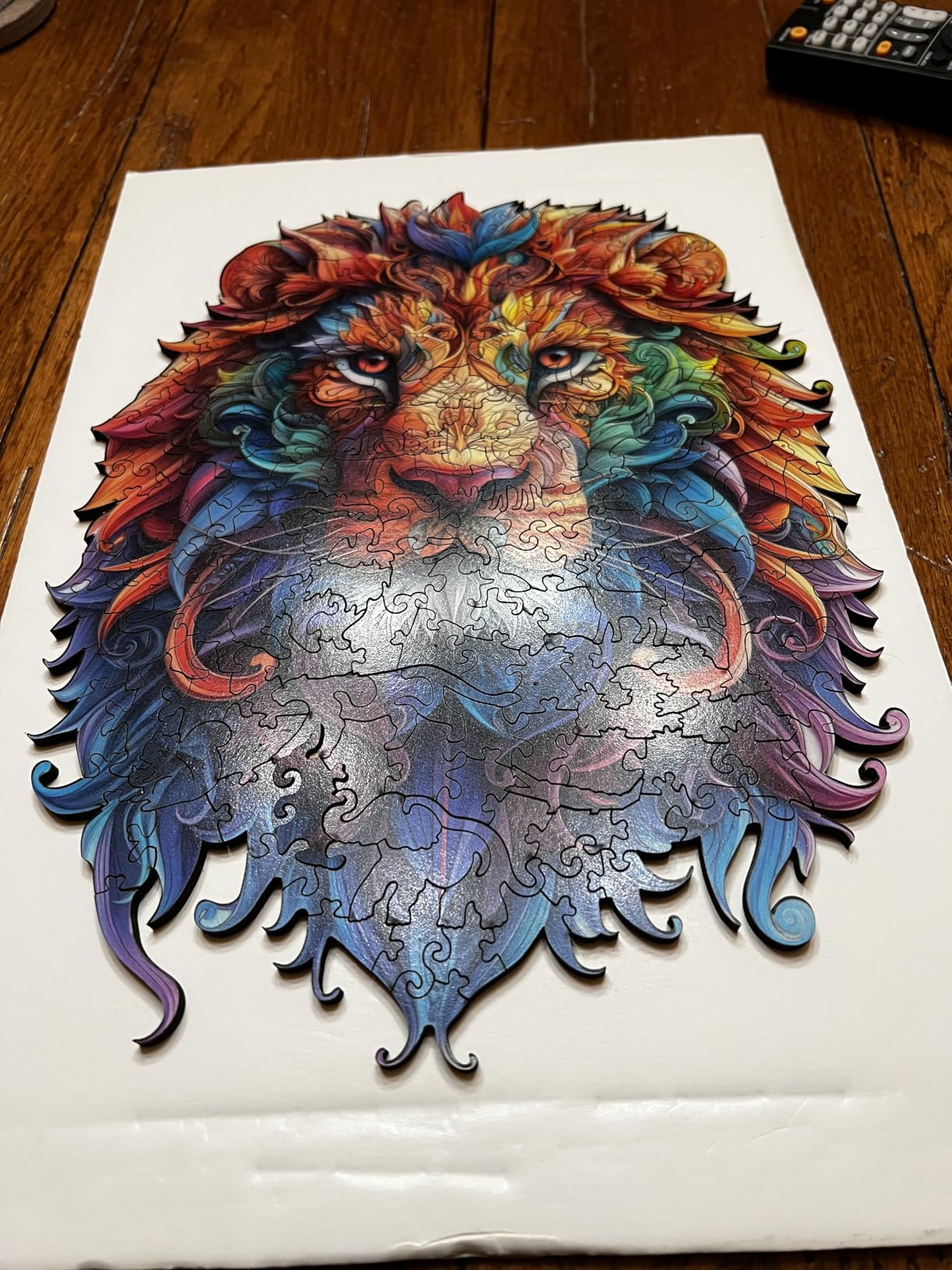 Delobil Wooden Puzzles for Adults, Lion Family Jigsaw Puzzles 500 Piece, Unique Shape Puzzles for Adults and Kids, Fun Challenging Puzzles Family Game Gift, Royal Size 16.5 x 16.9 Inches customer photo 1