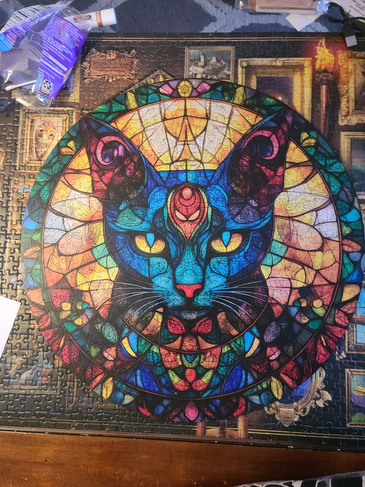 Delobil Wooden Puzzles for Adults, Lion Family Jigsaw Puzzles 500 Piece, Unique Shape Puzzles for Adults and Kids, Fun Challenging Puzzles Family Game Gift, Royal Size 16.5 x 16.9 Inches customer photo 2