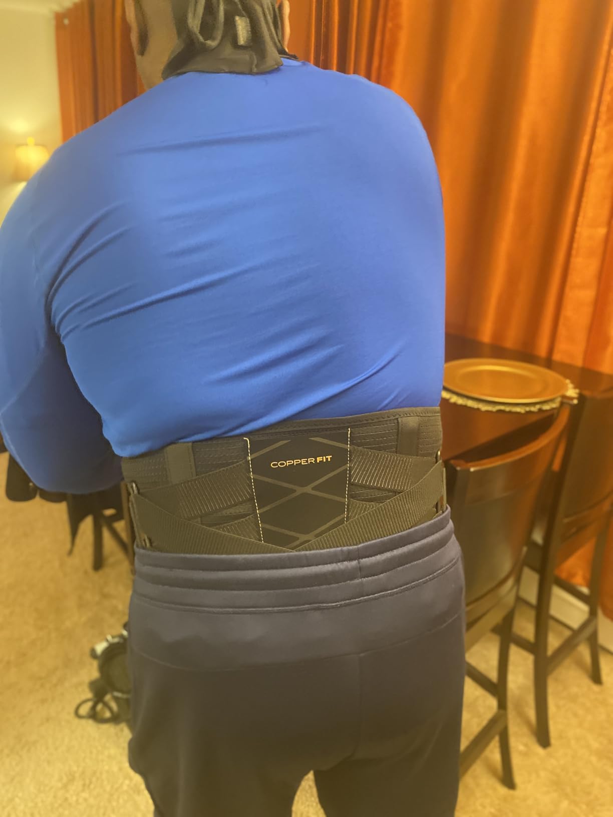 Copper Fit X-Back Brace for Lower Back Pain, Lumbar Support, Herniated Disc, Sciatica, Arthritis - Adjustable, Breathable Design for Men and Women customer photo 2