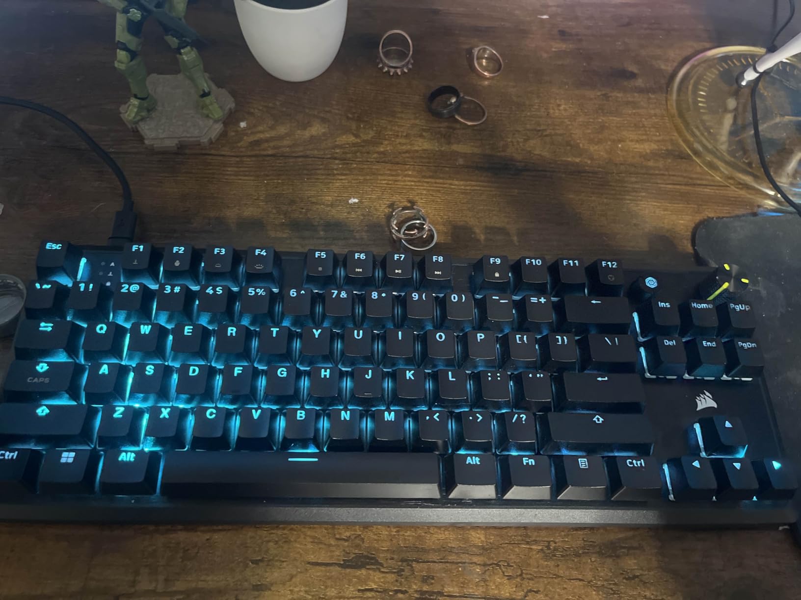 K70 CORE TKL RGB Tenkeyless Mechanical Wired Gaming Keyboard – Pre-Lubed MLX Red v2 Linear Switches, SOCD, ABS Double-Shot Keycaps, Sound Dampening, 1000Hz Polling, QWERTY NA – Black customer photo 1