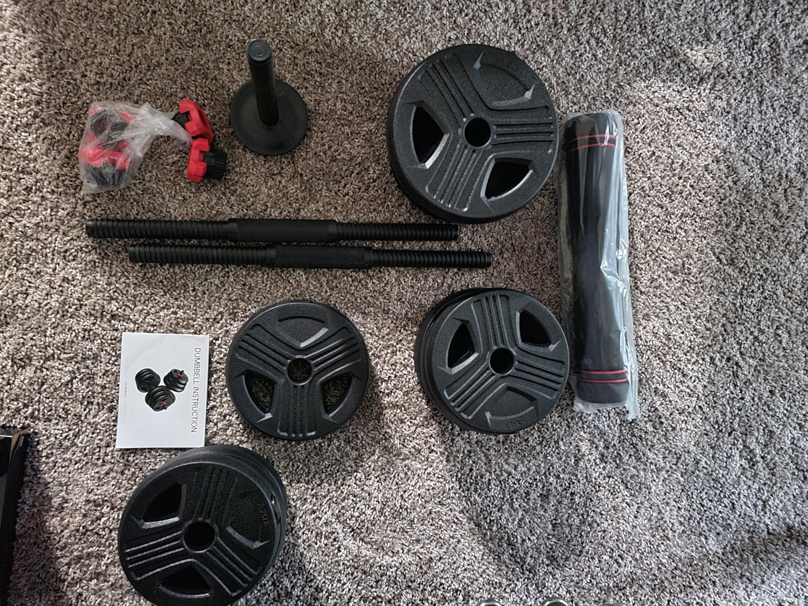 FITPLAM Adjustable Dumbbell Set, 5 in 1 Free Weights Set customer photo 2