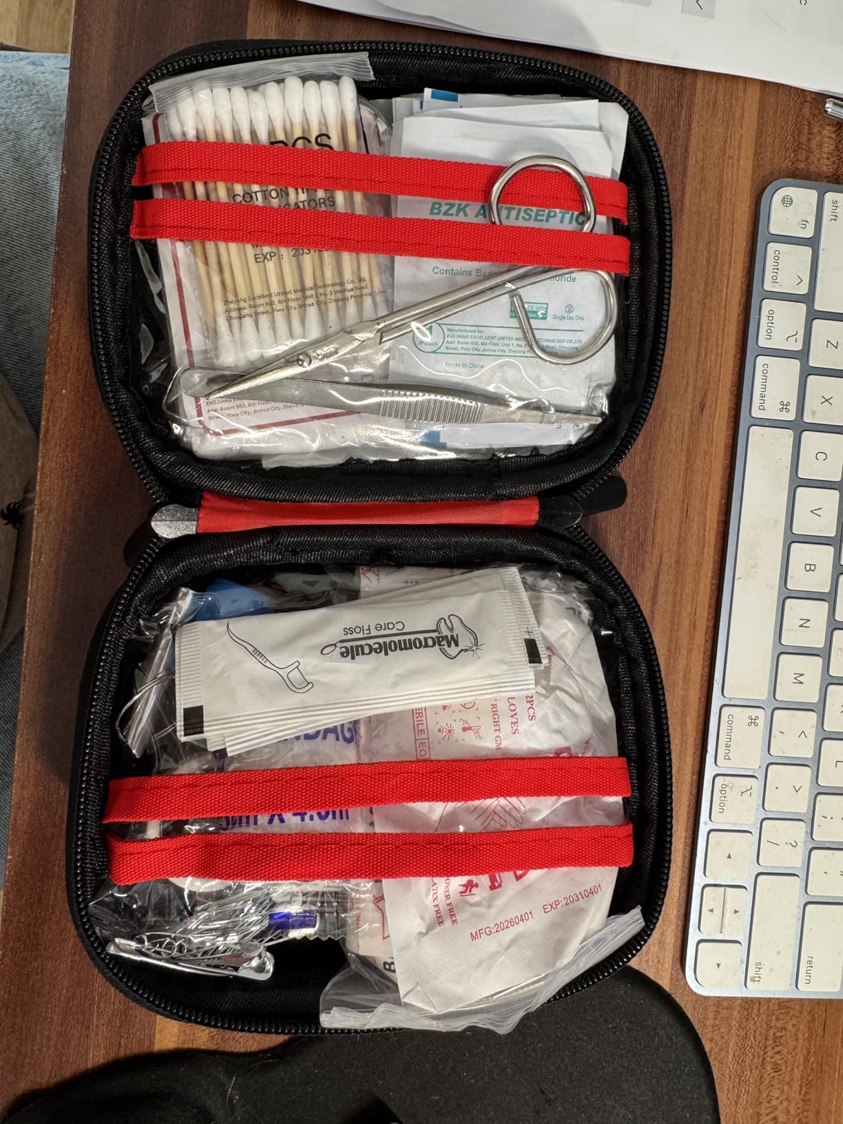 Mini First Aid Kit - 150 Piece Small Waterproof Hard Shell Medical Kit for Home, Car, Travel, Camping, Truck, Hiking, Sports, Office, Vehicle & Outdoor Emergencies- Small First Aid Medical Kit (Red) customer photo 2