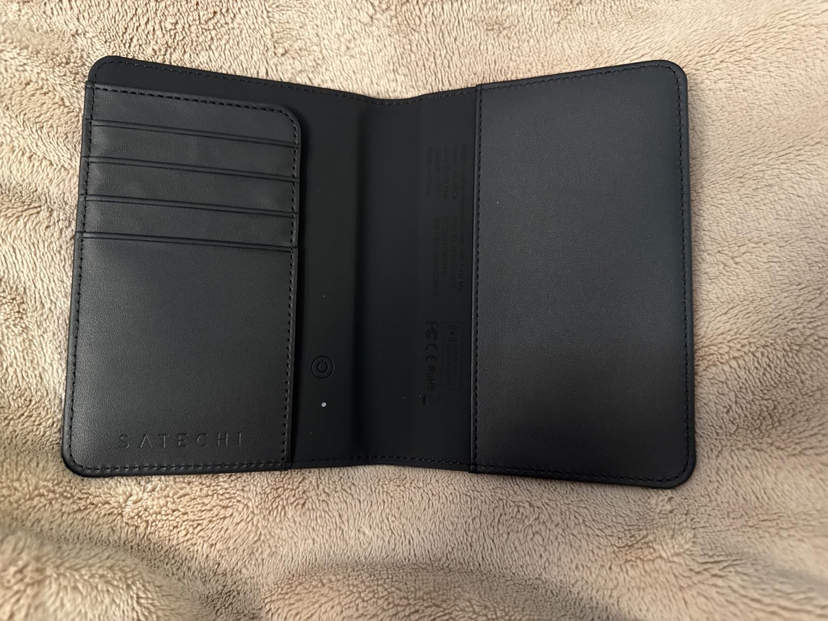 Passport Holder for Travel with Find My, Passport Cover with 4 Card Holder, Wireless Charging, and RFID protection - Travel Essential Vegan Leather Passport Holder - Black customer photo 2