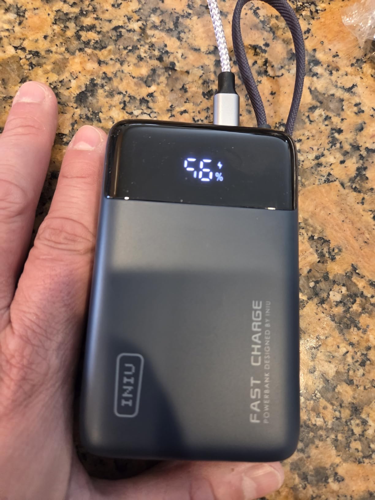 INIU 20000mAh Power Bank, Small 45W PD Fast Charging Portable Charger with Built-in USB C Cable, Flight-Safe Travel External Phone Battery Pack customer photo 2