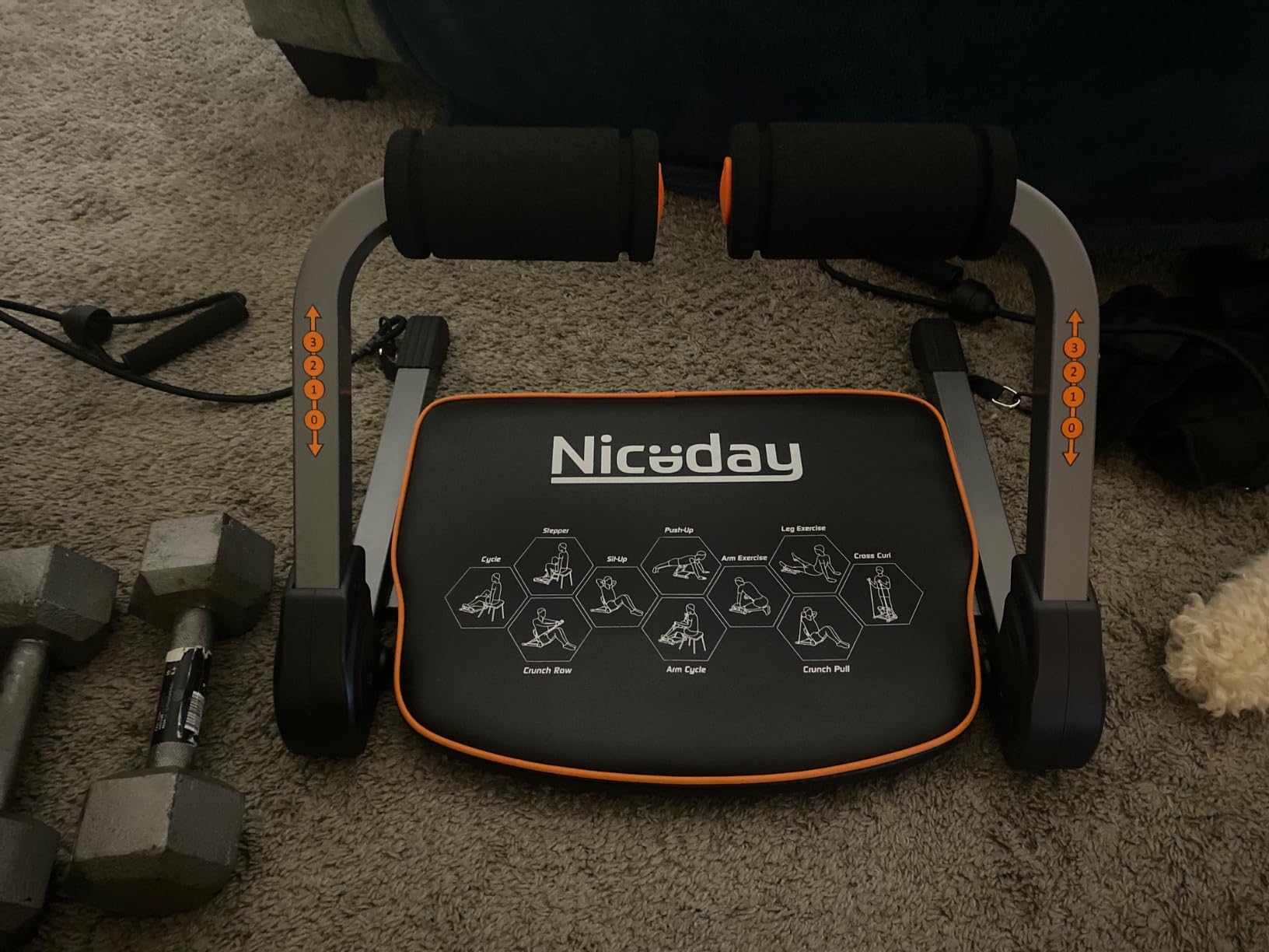 Niceday Ab Workout Equipment, Ab Machine for Stomach Workout, Ab Trainer Machine for Home, Ab Crunch Machine for Home Exercise, Sit Up Machine with 330 LBS Weight Capacity with Resistance Bands customer photo 2