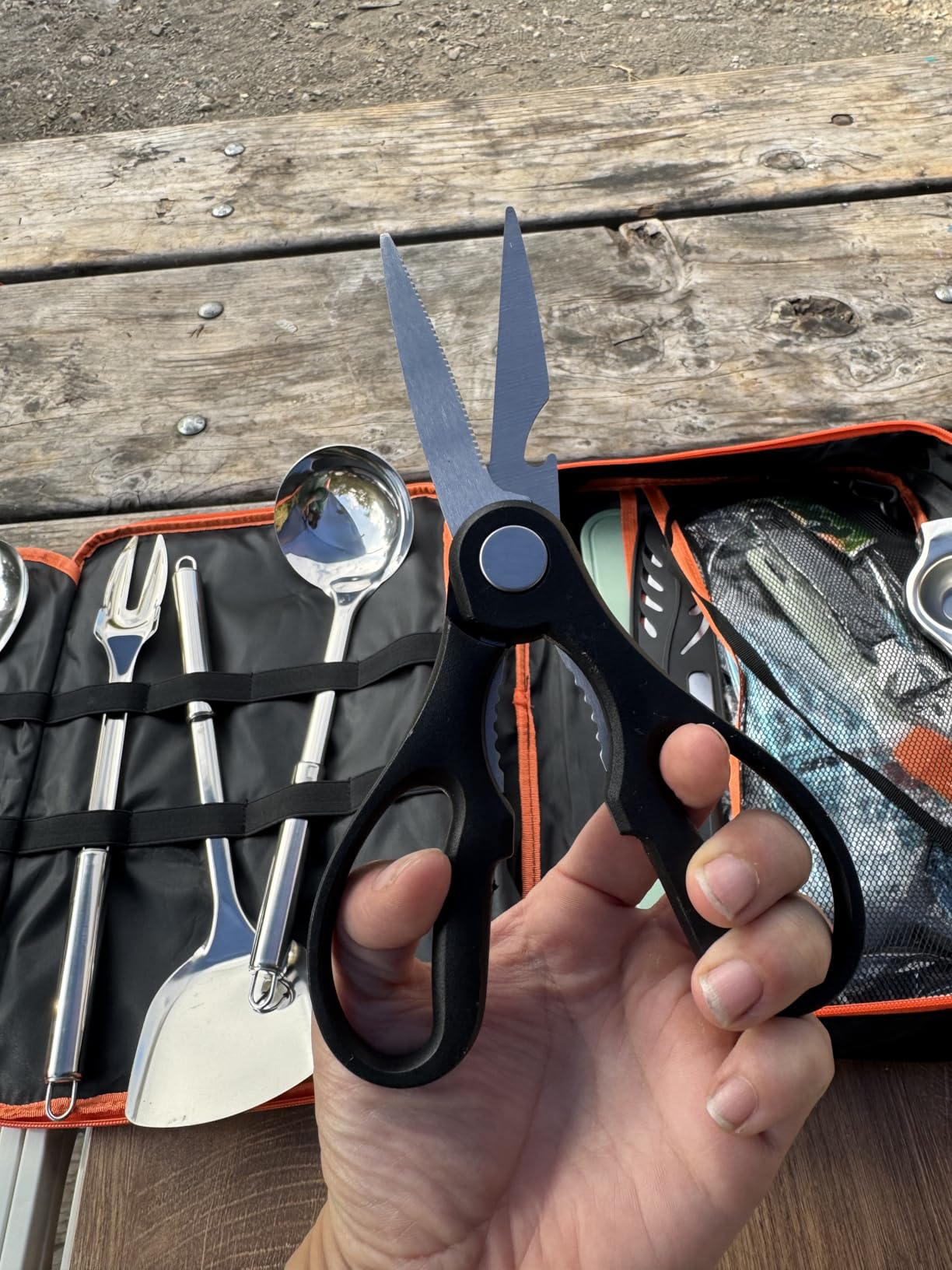 Gaialoop Portable Camping Cooking Utensils Set, Camp Kitchen Set with Organizer Bag, RV Essentials Outdoor Cooking Utensil Kit for Travel, Picnics, Camping, BBQs, Parties customer photo 1