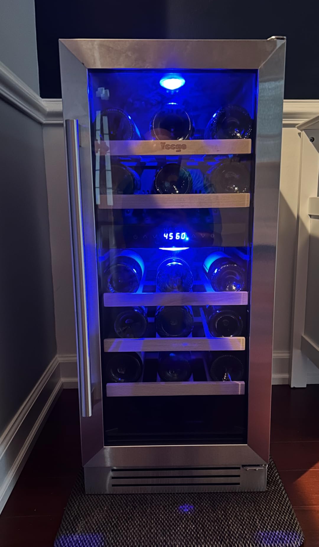 Yeego Wine Fridge Cooler - 15 Inch Wine Fridge Hold 33 Bottles, 40-65°F Wine Refrigerator Glass Door, Built in, Freestanding Under Counter Fridge customer photo 2
