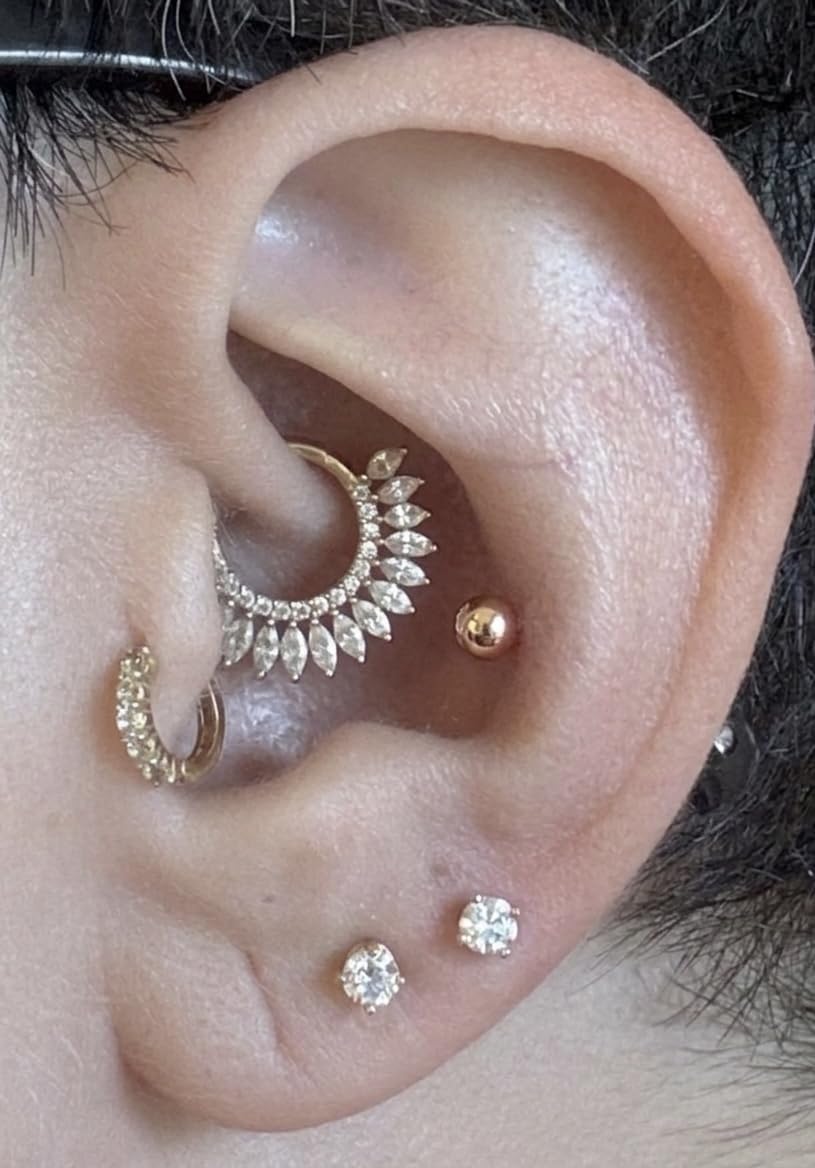 0.25 to 1 Carat IGI Certified Solitaire Lab Grown Diamond Stud 14k Gold 4 Prong Round Cut Earrings (G-H Color VS1-VS2 Clarity) customer photo 1