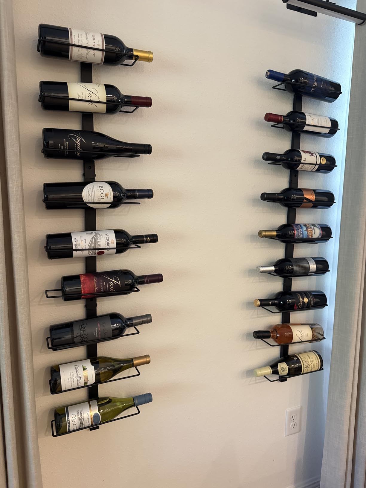 X-cosrack 24 Bottles Wall Mounted Wine Rack, Detachable Wall Hanging Bottle Holder, Use as One or Four, DIY Display, Storage Racks for Wine, for Restaurant, Bar, Cellar customer photo 1